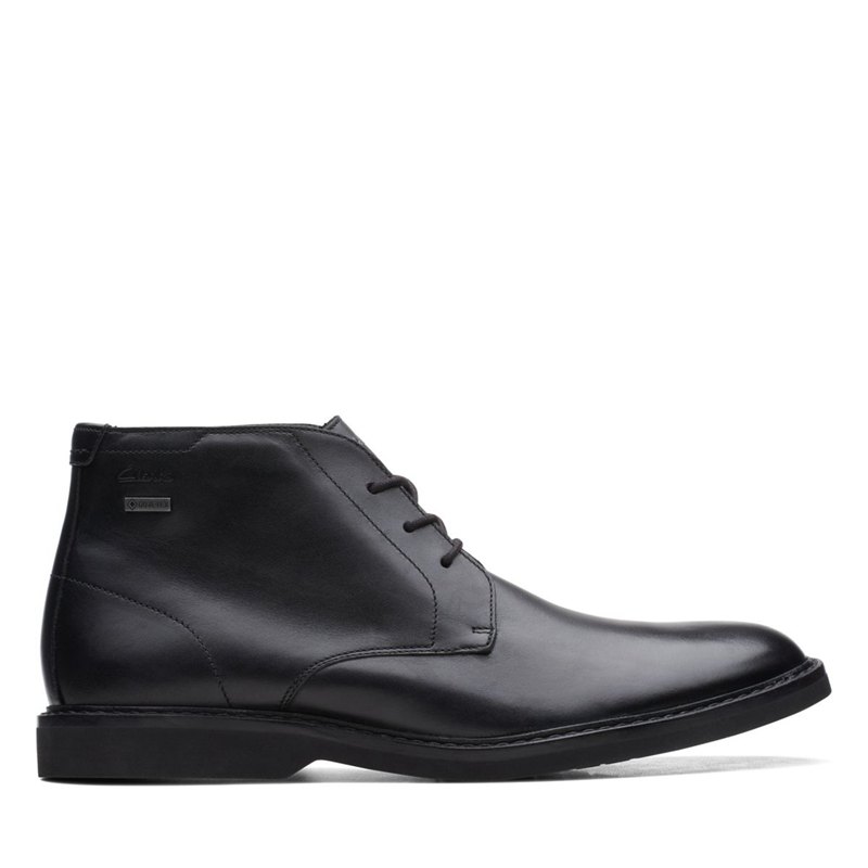 Black Men's Clarks Atticus LT Hi GORE-TEX Desert Boots | UMVGOPH42