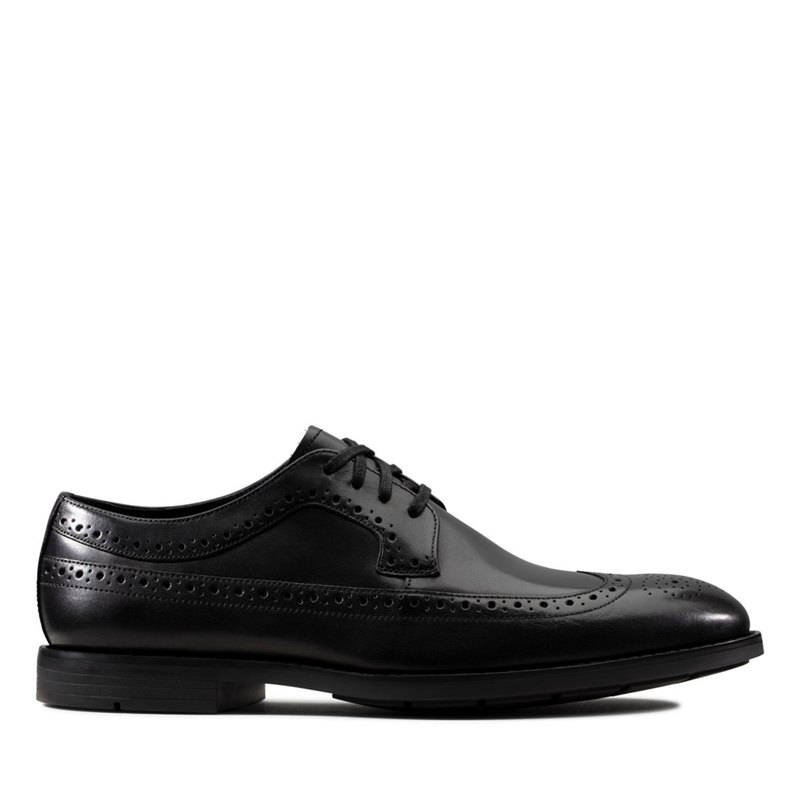 Black Men's Clarks Ronnie Limit Brogues | ZNQJILX02