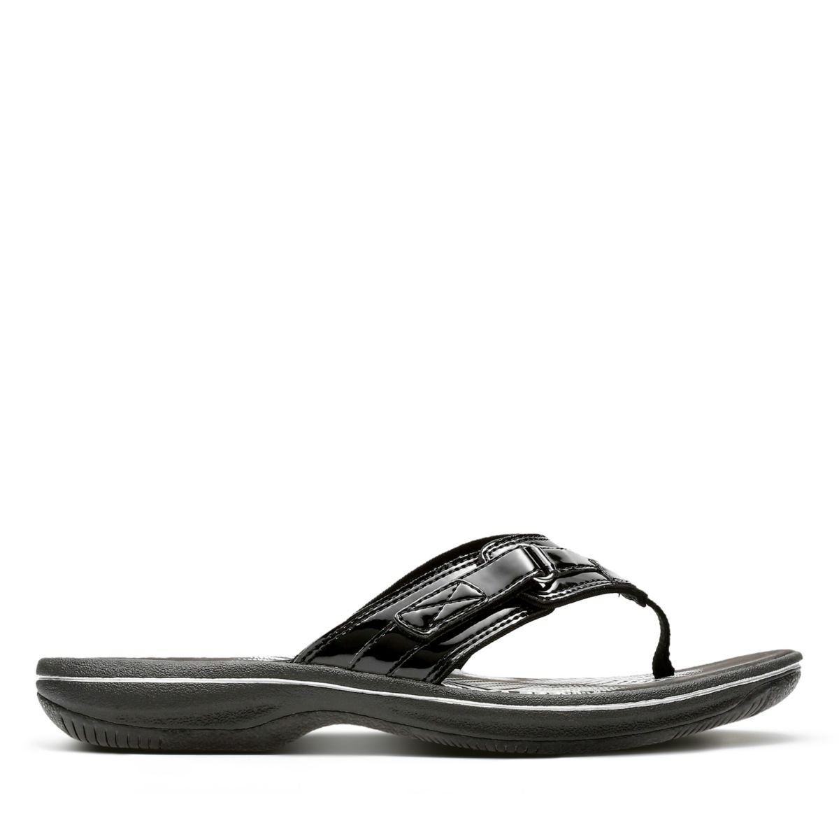 Black Women's Clarks BREEZE SEA Flip Flops | KJCDEIV25