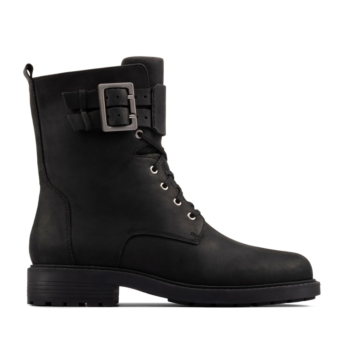 Black Women's Clarks Orinoco 2 Lace Mid Calf Boots | JIXLSQA36