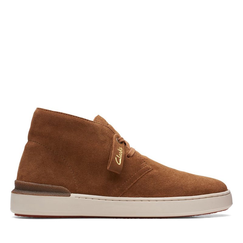 Brown Men's Clarks Court Lite Desert Boots | MUHQBEL03
