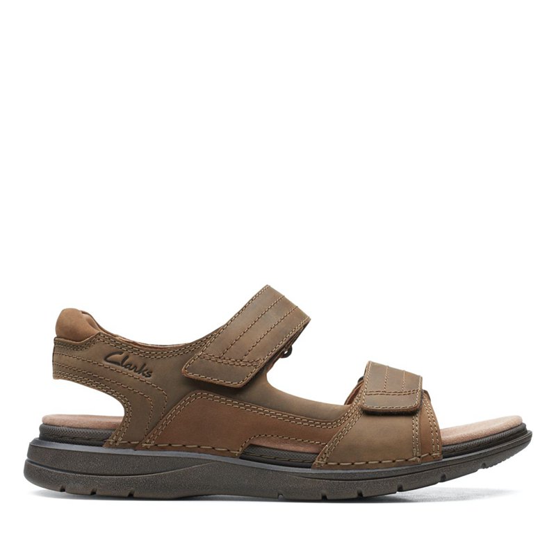 Brown Men's Clarks Nature Trek Sandals | GCFOBXW78