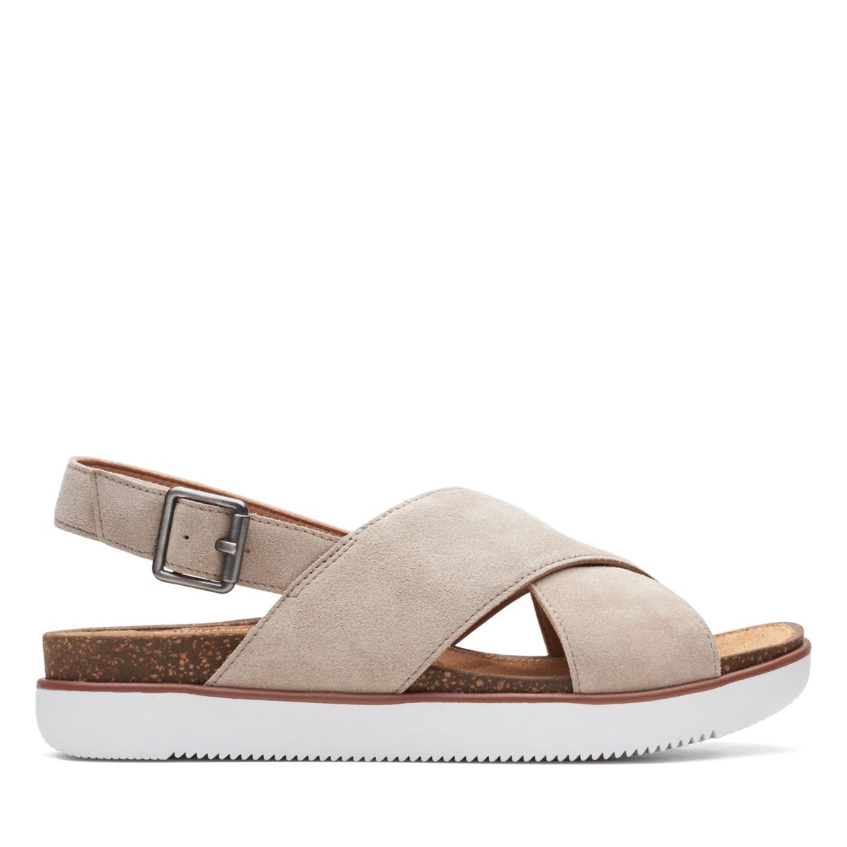 Brown Women's Clarks Elayne Cross Sandals | BIZTDVX91