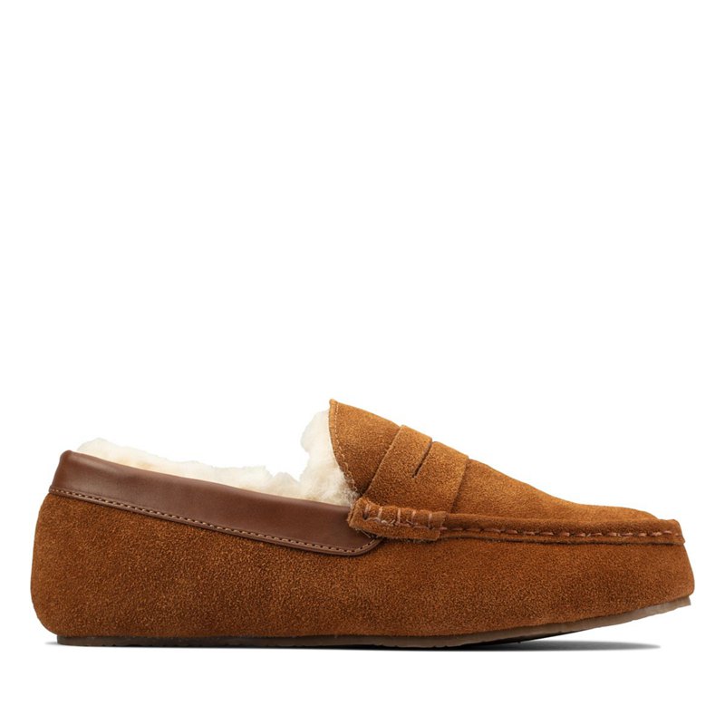 Dark Brown Men's Clarks Kite Warm Slip On | PGBATEQ16