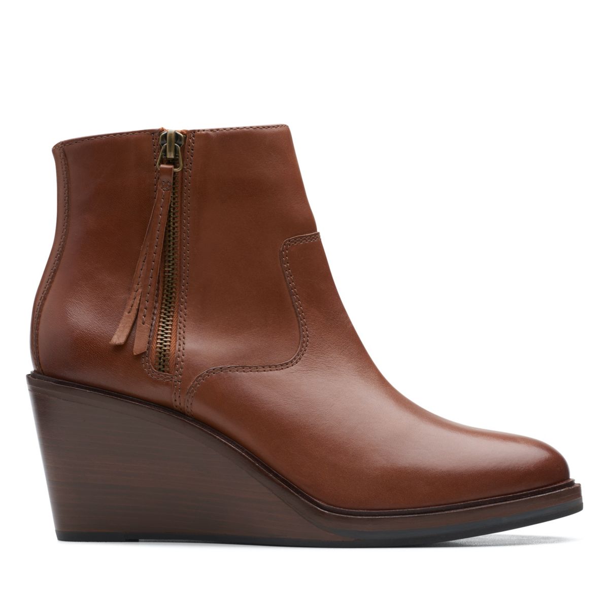 Dark Brown Women's Clarks Clarkdale 2 Zip Ankle Boots | KZQXSNF41