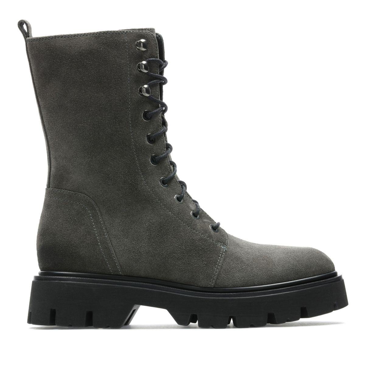 Dark Grey Women's Clarks Motive Lace 2 Mid Calf Boots | CJZIUSA23