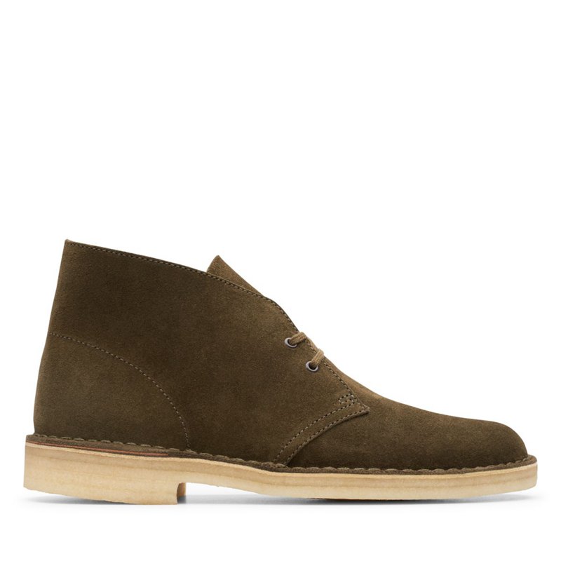 Dark Olive Men's Clarks Originals Desert Boots | XERSJTA30