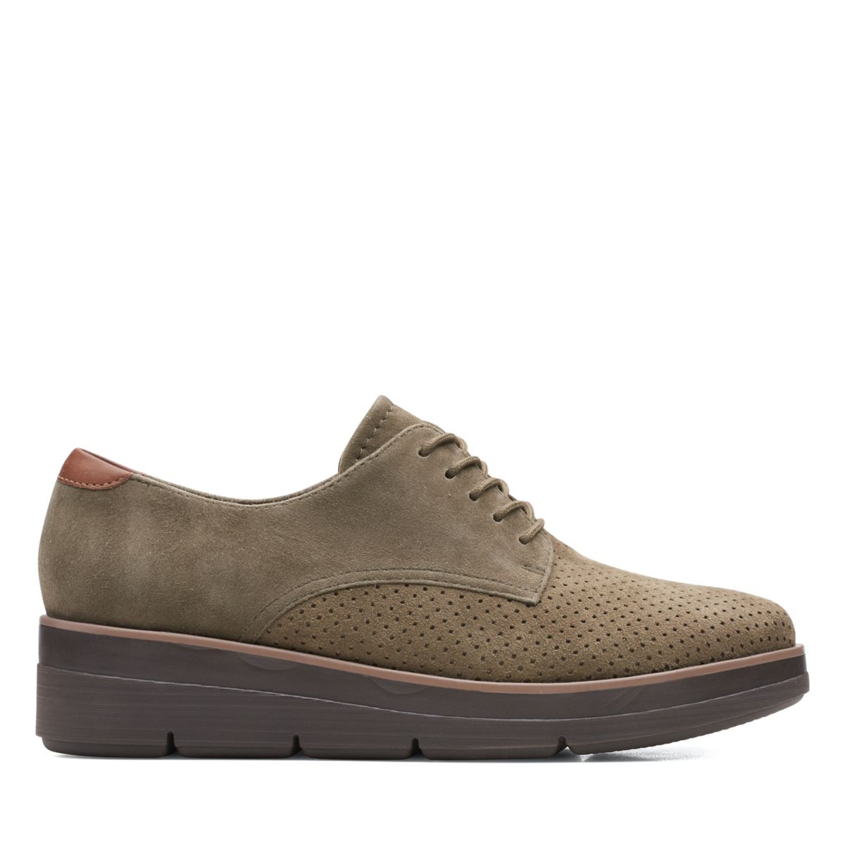 Dark Olive Women's Clarks Shaylin Lace Casual Shoes | YLNRSQJ35