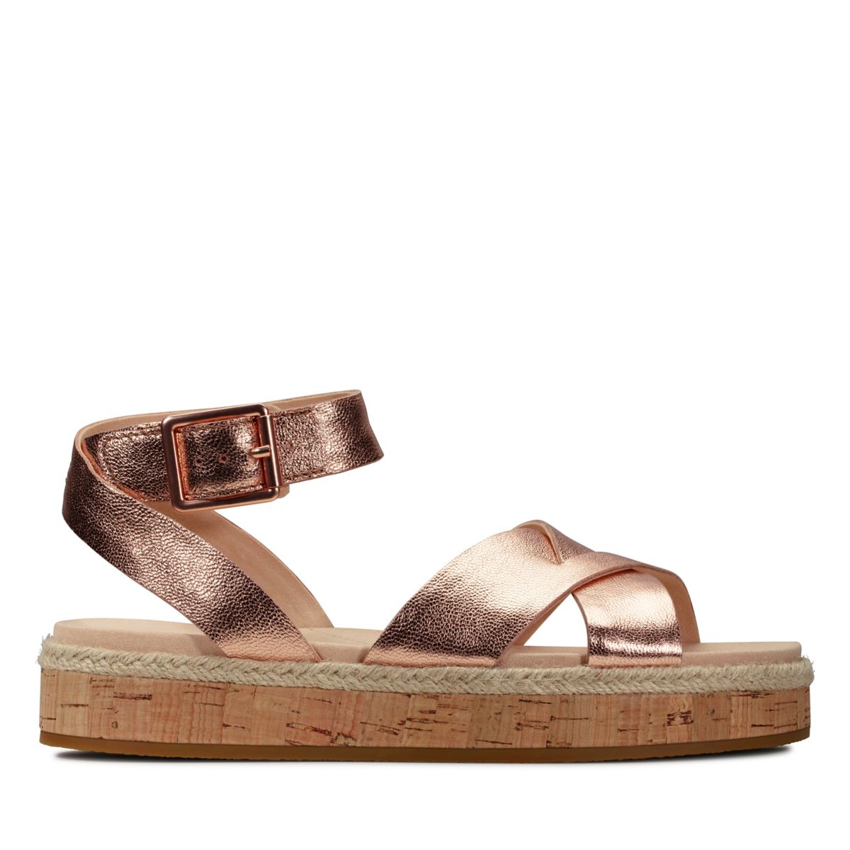 Rose Gold Women's Clarks Botanic Poppy Sandals | LKXIYRW72