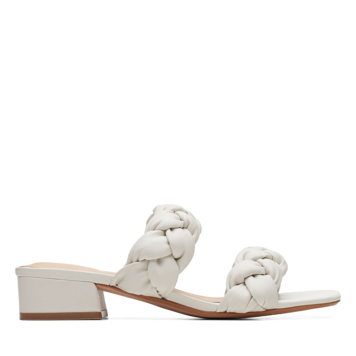 White Women's Clarks Seren 25 Braid Mules | XNKCIPM53